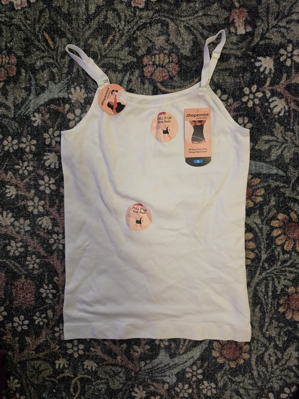 Shapermint White Seamless Adjustable Strap Tank